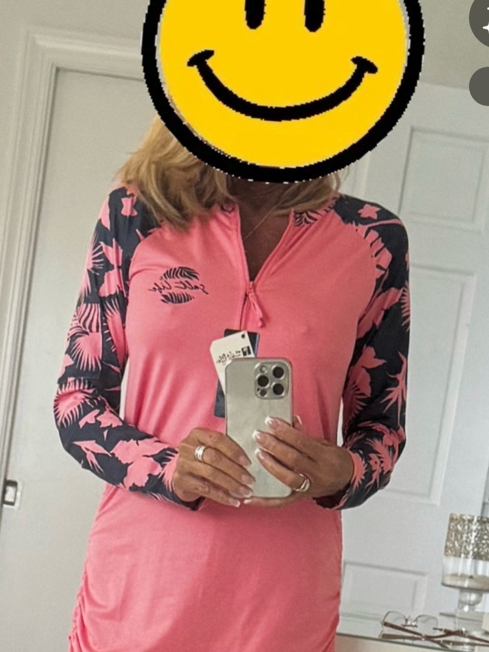 Womens Salt Life Coral Pink Long-Sleeve Top